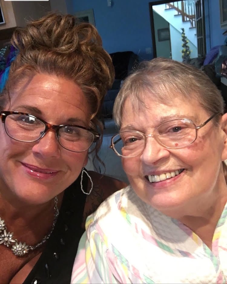 Mary Kaba with her mother
